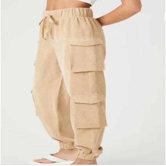 Forever 21 Corduroy Cargo Joggers - Picture 2 of 3